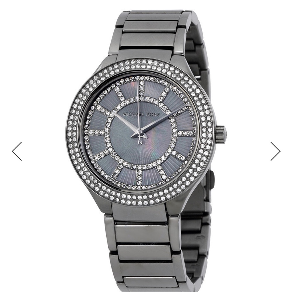 Authentic Michael Kors Kerry Grey Crystal Watch (MK3410)